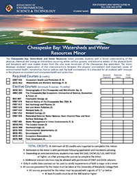 ENST Chesapeake Bay Major Curriculum Sheet