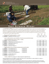 Soil Science Minor Curriculum Sheet