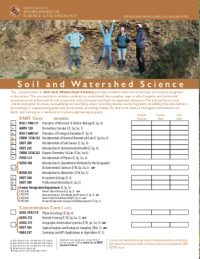 ENST Soil Science Major Curriculum Sheet